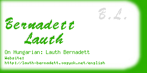 bernadett lauth business card